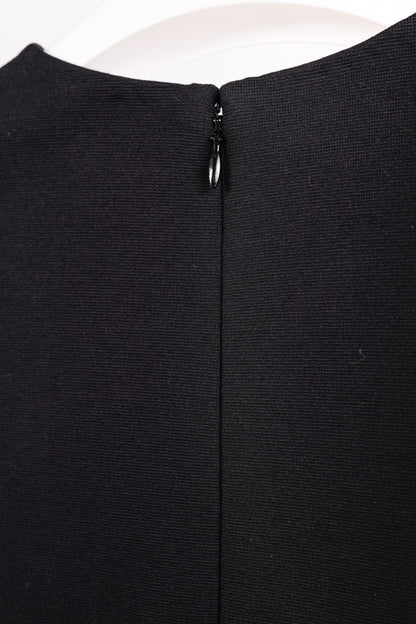 Emilio Pucci Black Knit Lace-Insert Long Sleeve Dress