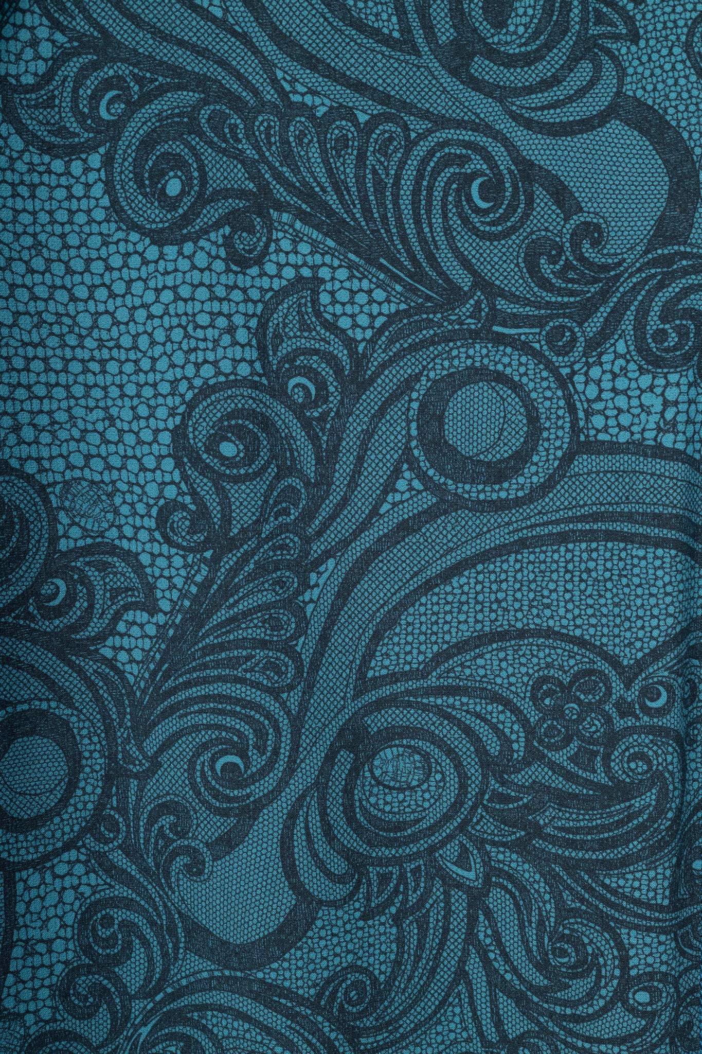 Emilio Pucci PF12 Petrol Wool-Blend Lace-Printed Crepe Dress