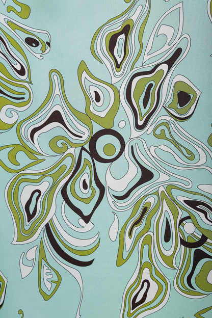 Emilio Pucci Mint Africana Print Silk Mini Dress
