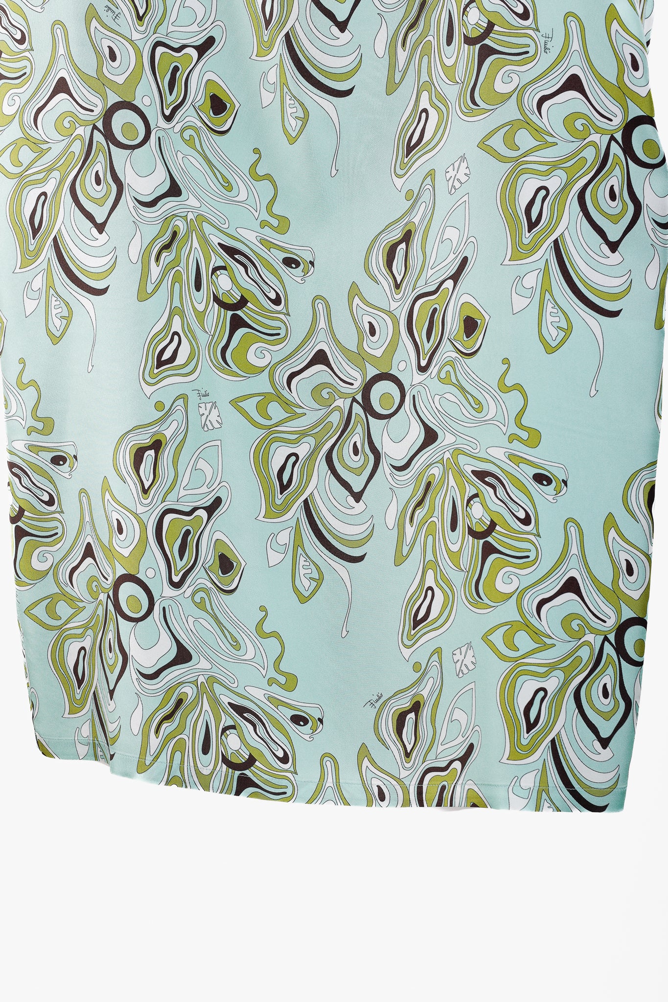 Emilio Pucci Mint Africana Print Silk Mini Dress