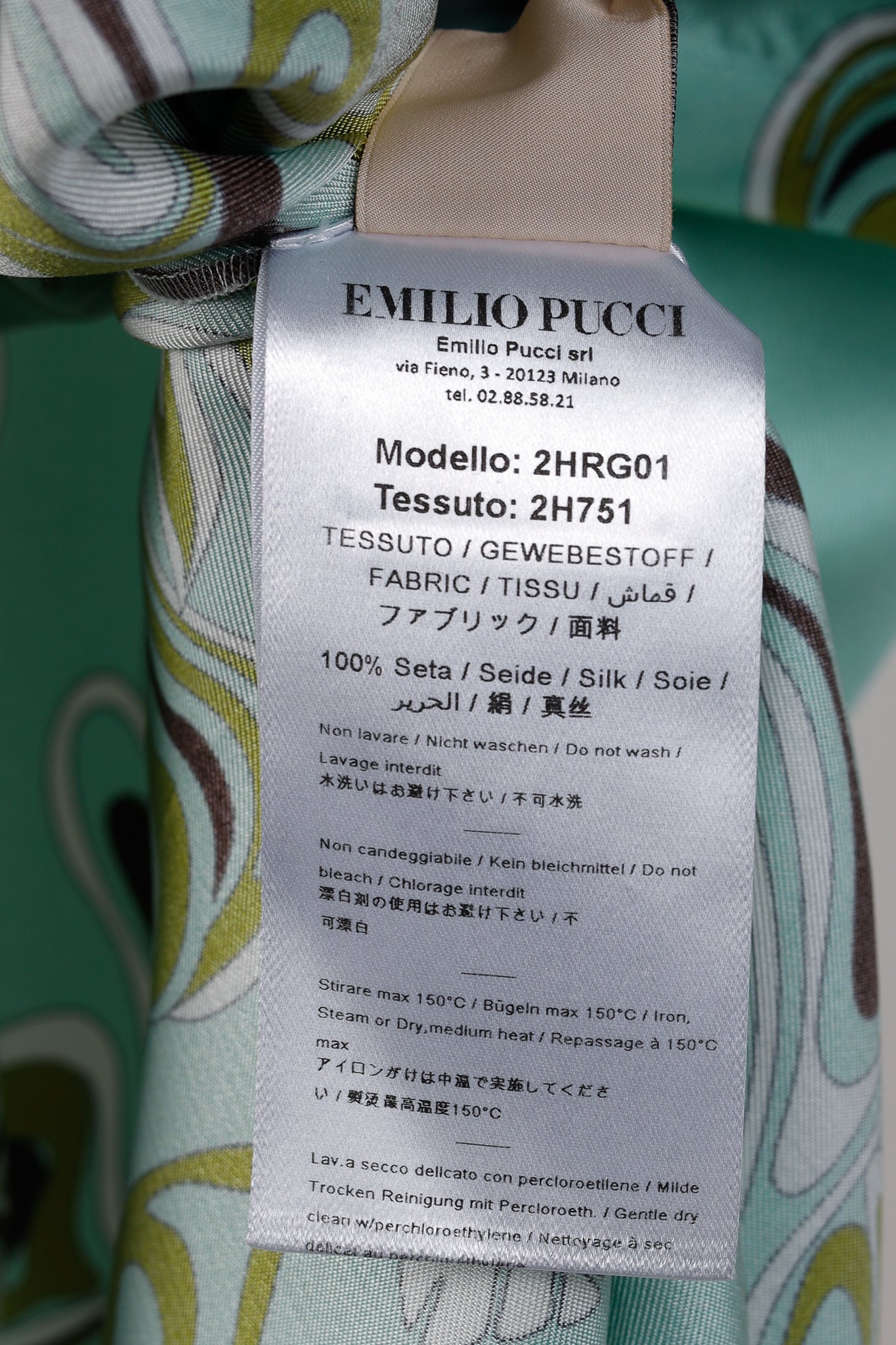 Emilio Pucci Mint Africana Print Silk Mini Dress
