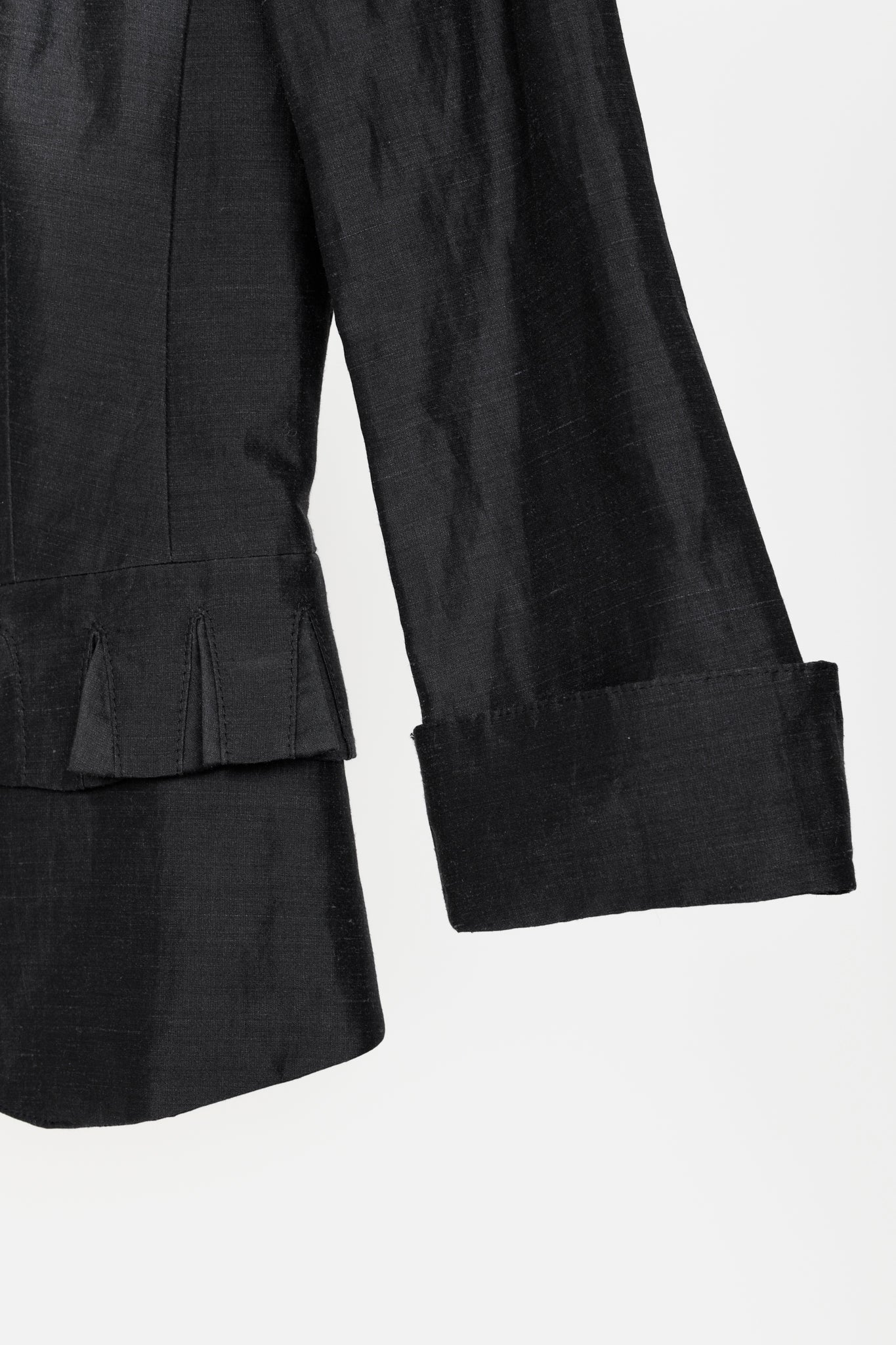 Armani Ruffle Pocket Dark Grey Blazer