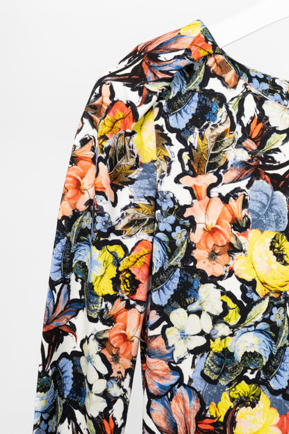 Erdem Wilhelmina Jardim Multi Floral Ponte Jersey Sheath Dress
