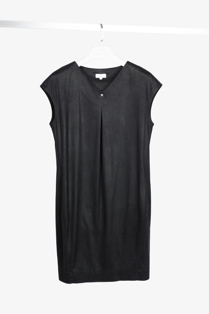 Escada Sport Enori Black Faux-Suede Dress