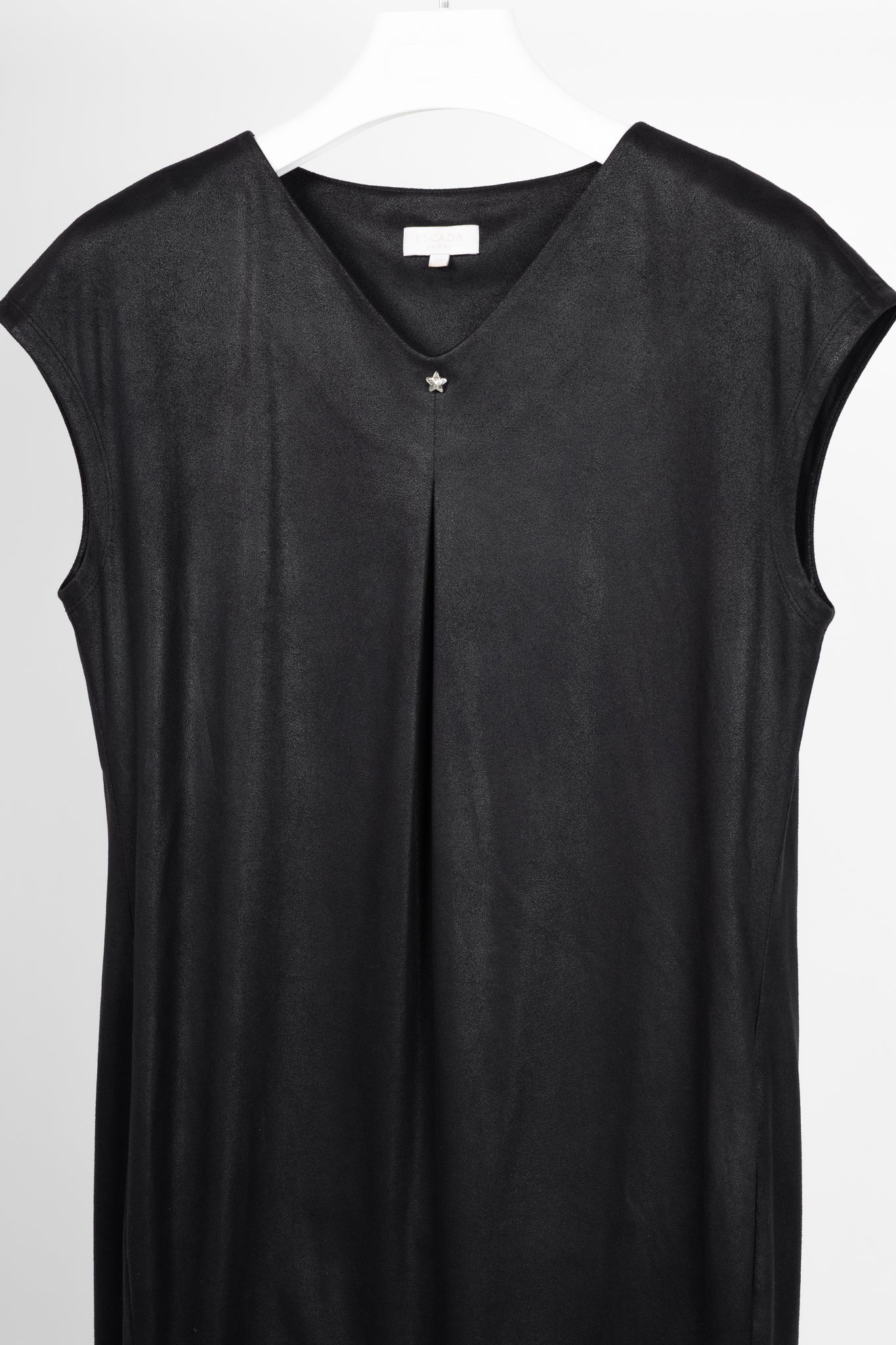 Escada Sport Enori Black Faux-Suede Dress