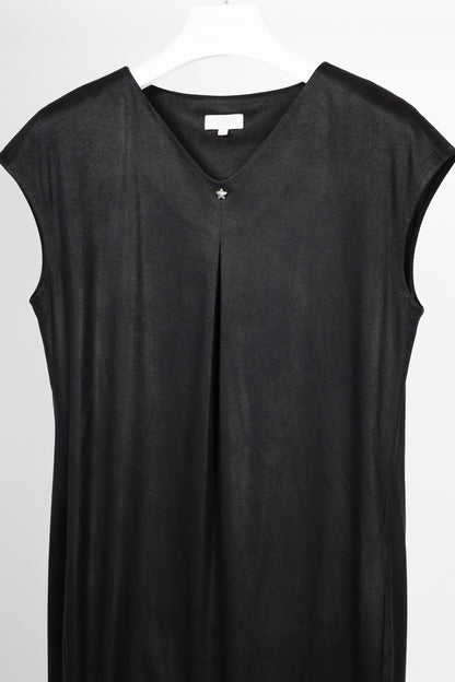 Escada Sport Enori Black Faux-Suede Dress