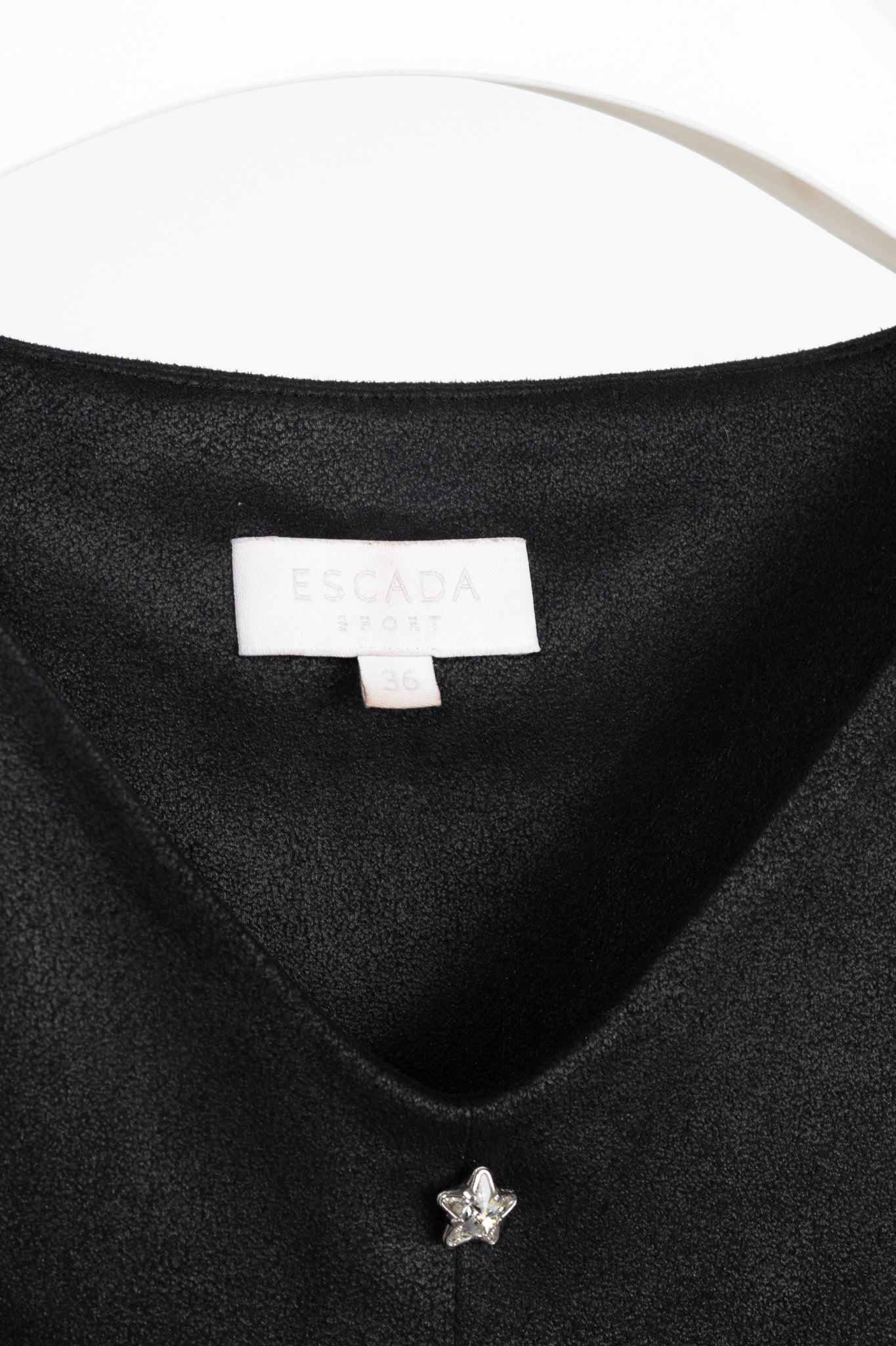 Escada Sport Enori Black Faux-Suede Dress