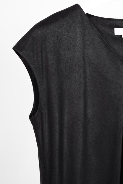 Escada Sport Enori Black Faux-Suede Dress