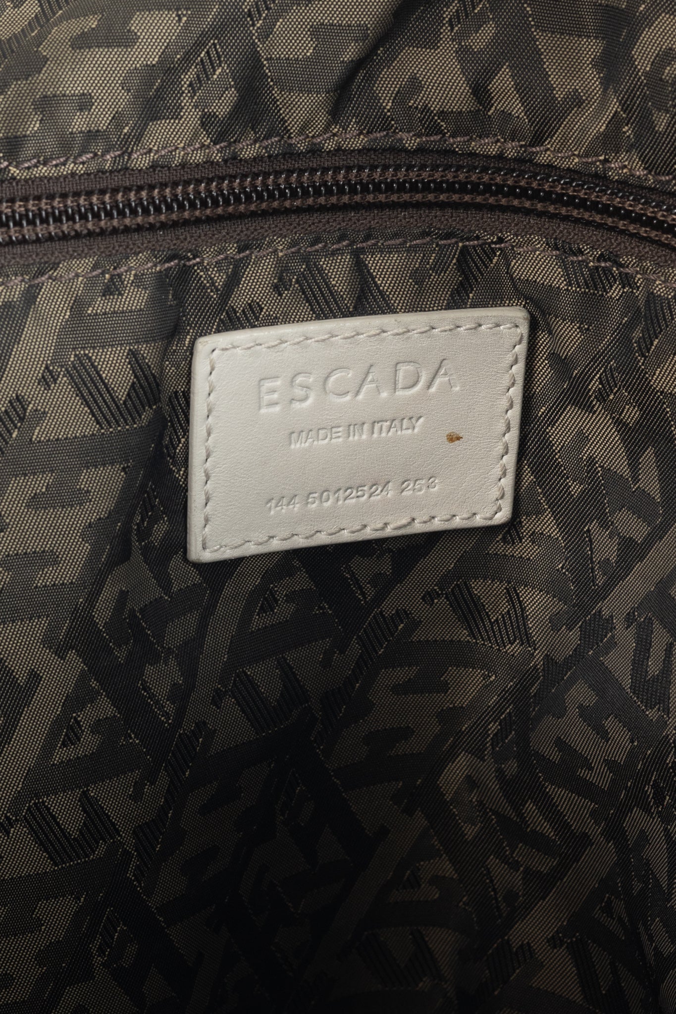 Escada SS/14 Brown Woven-Leather Hobo