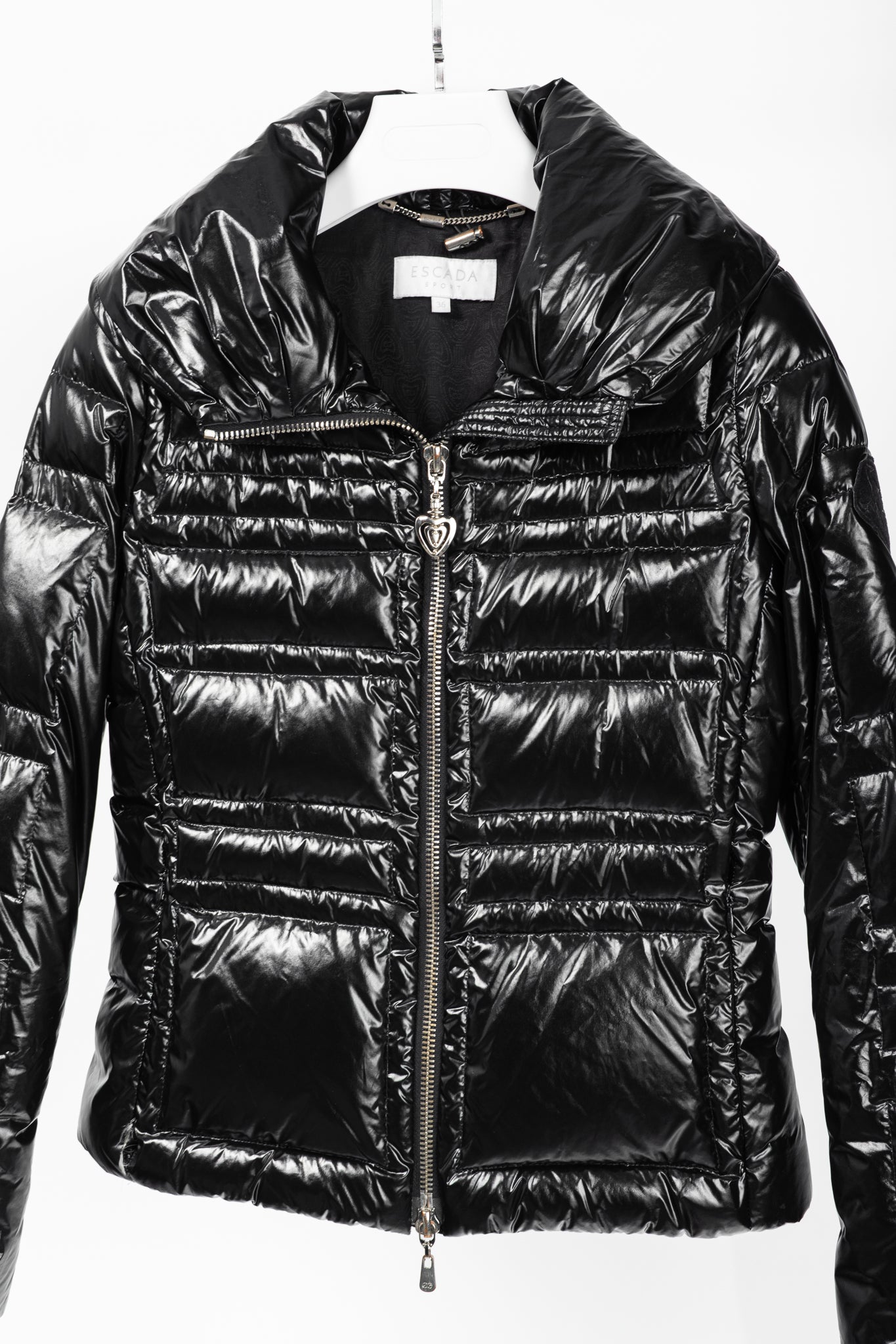 Escada Sport Mari Black Nylon Quilted Puffer Jacket