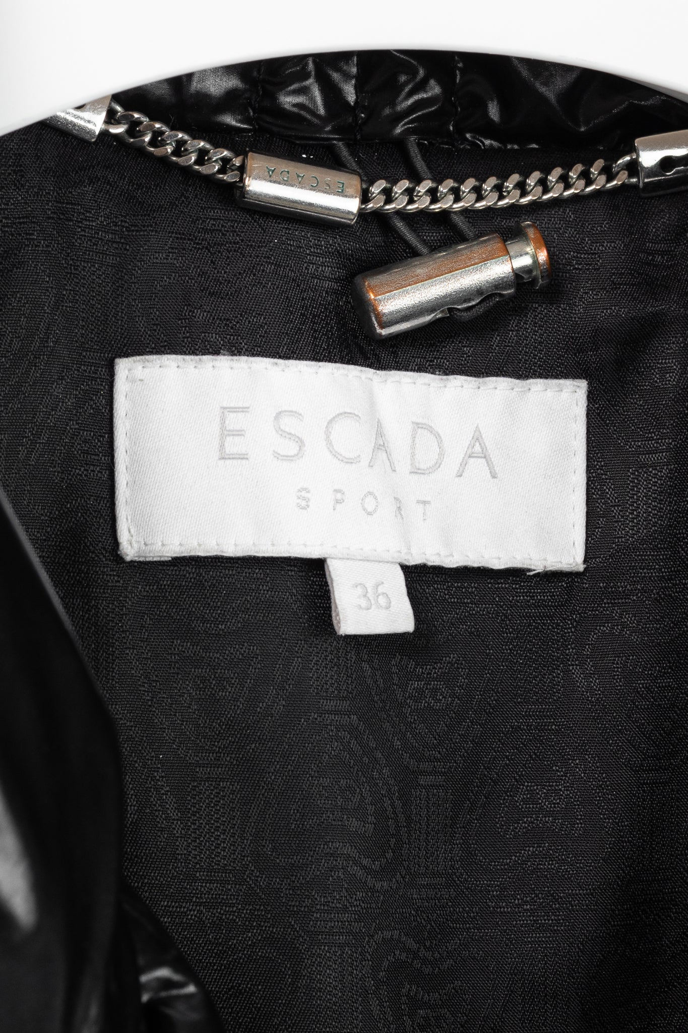 Escada Sport Mari Black Nylon Quilted Puffer Jacket