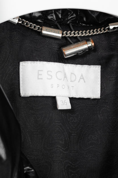 Escada Sport Mari Black Nylon Quilted Puffer Jacket