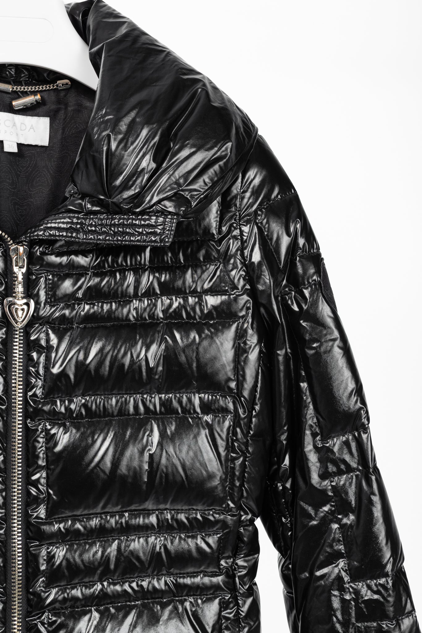 Escada Sport Mari Black Nylon Quilted Puffer Jacket