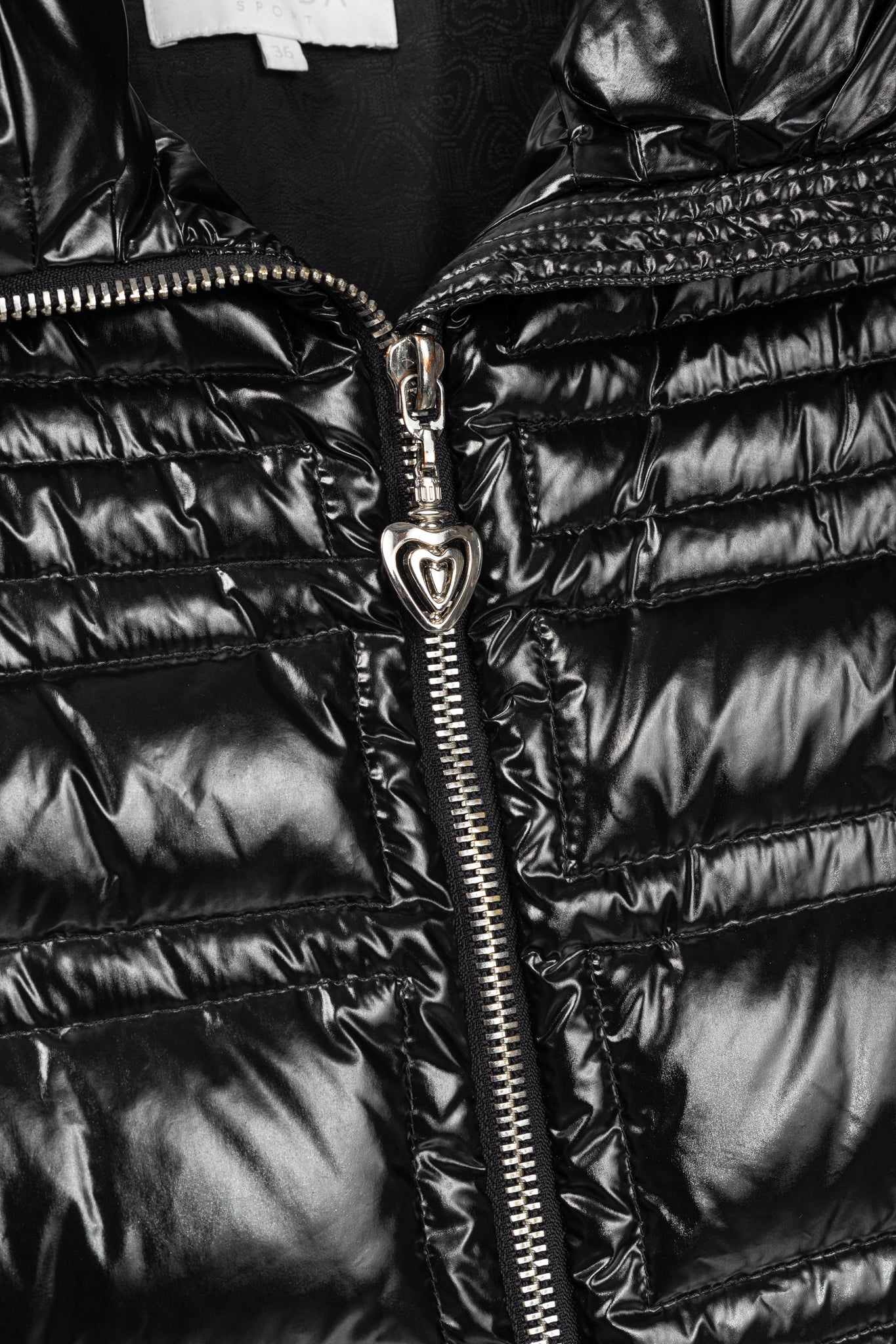 Escada Sport Mari Black Nylon Quilted Puffer Jacket