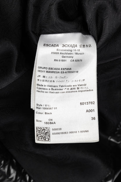 Escada Sport Mari Black Nylon Quilted Puffer Jacket