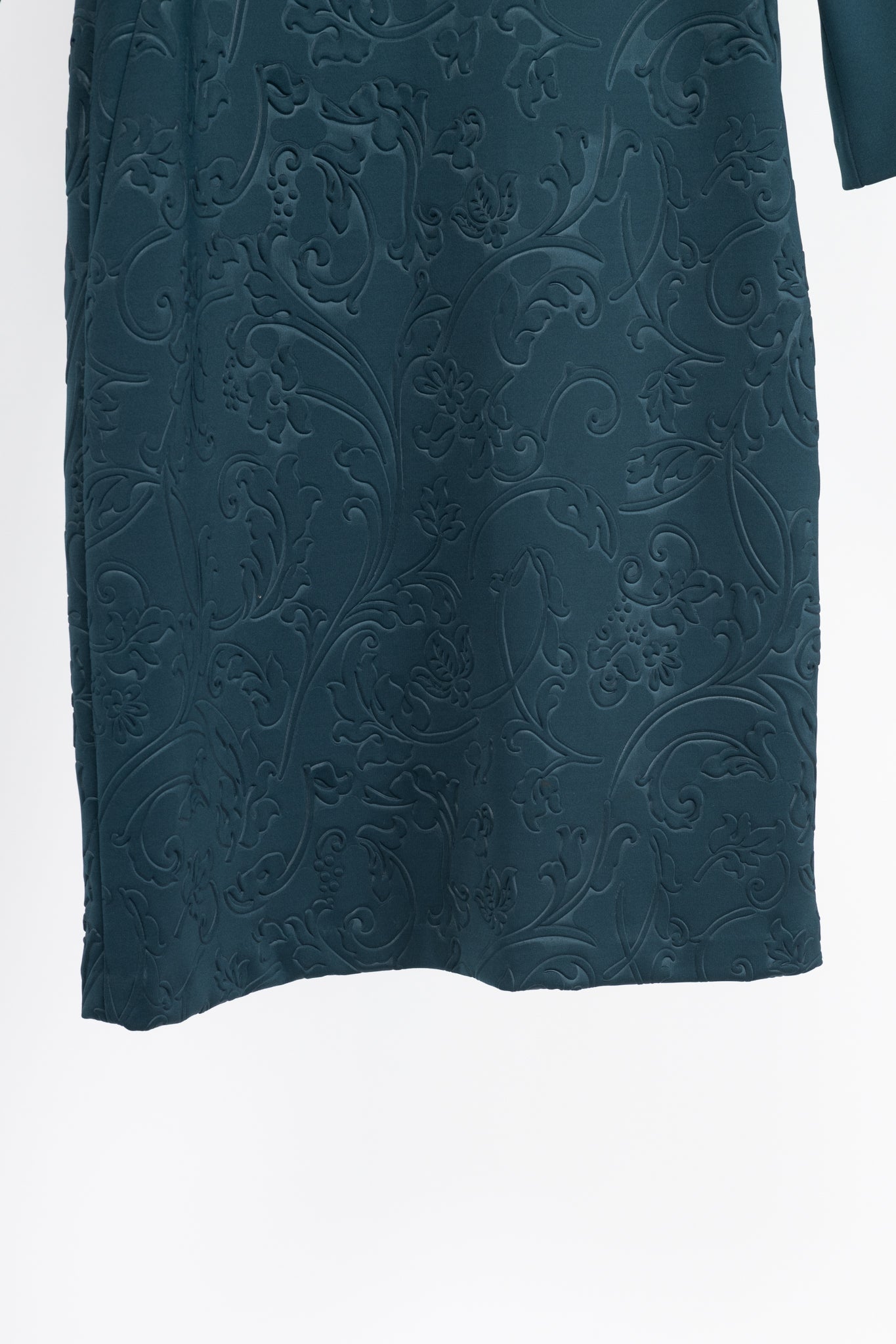 Escada Sport Erhella Dark Emerald Embossed-Floral Dress