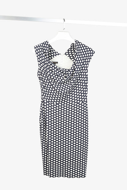 Escada Diarina Marine Geometric Print Dress