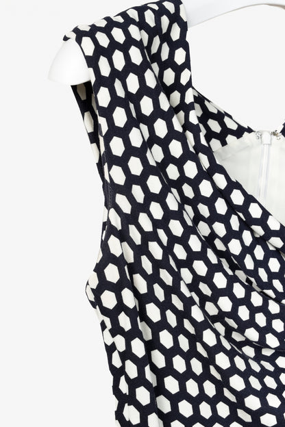 Escada Diarina Marine Geometric Print Dress