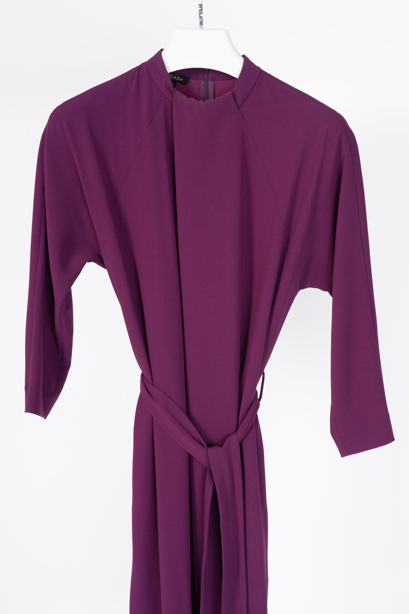 Escada AW17 Runway Dao Purple Calla Crepe Belted Dress