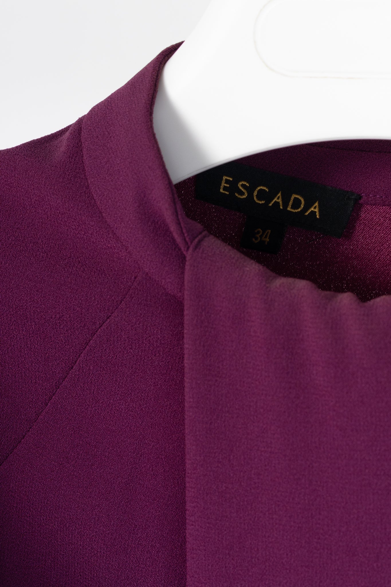 Escada AW17 Runway Dao Purple Calla Crepe Belted Dress
