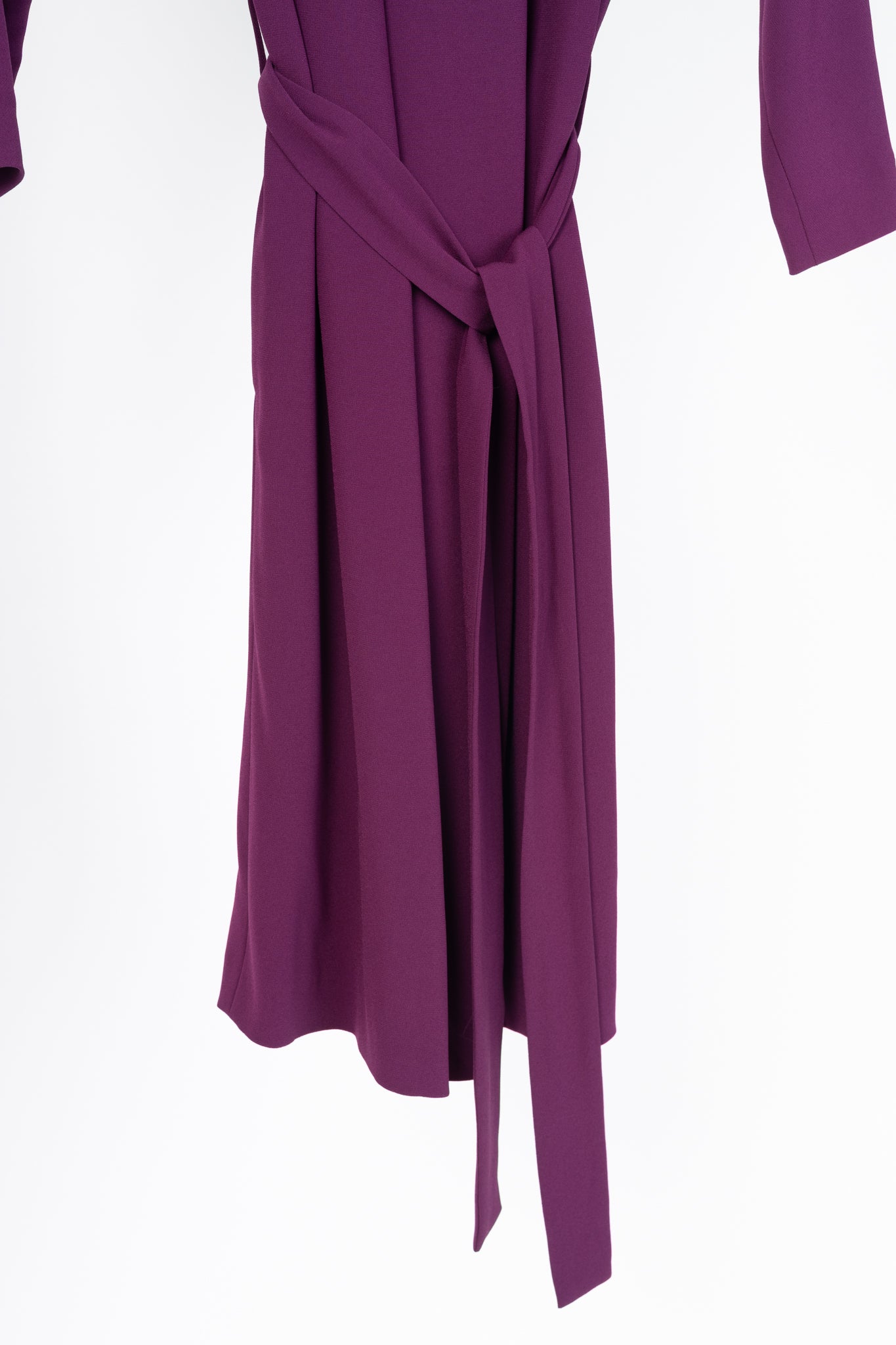 Escada AW17 Runway Dao Purple Calla Crepe Belted Dress