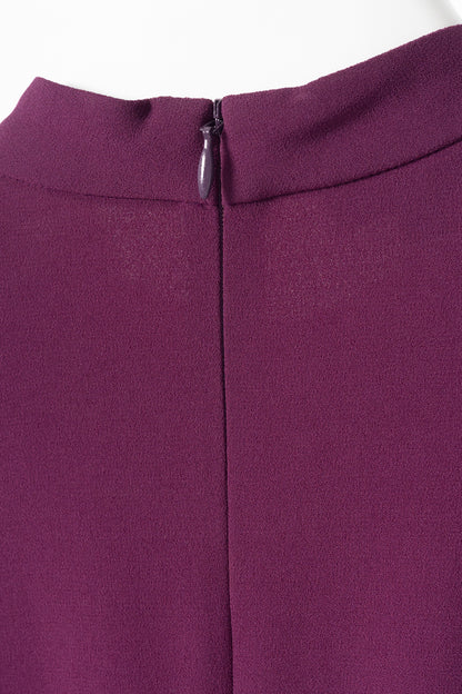 Escada AW17 Runway Dao Purple Calla Crepe Belted Dress