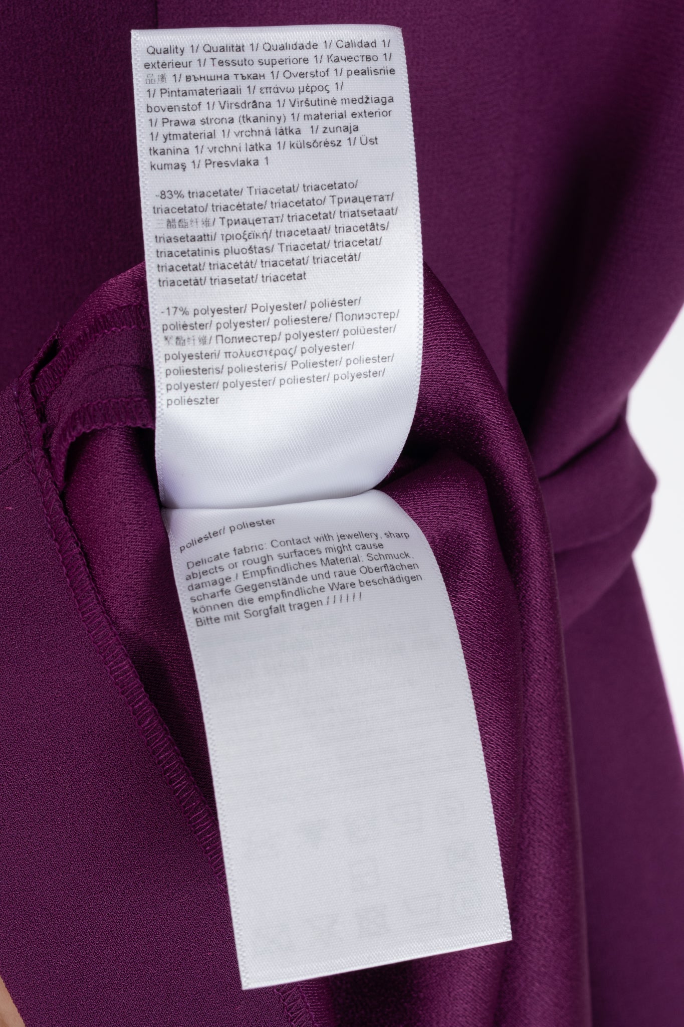 Escada AW17 Runway Dao Purple Calla Crepe Belted Dress