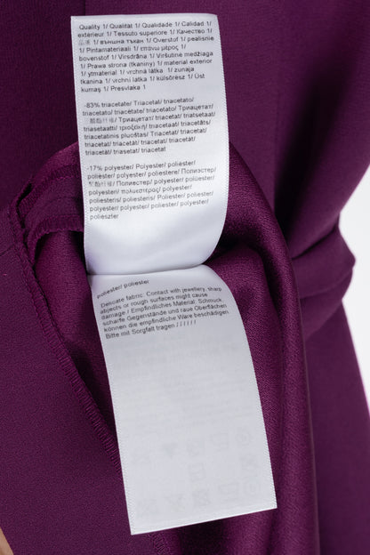 Escada AW17 Runway Dao Purple Calla Crepe Belted Dress