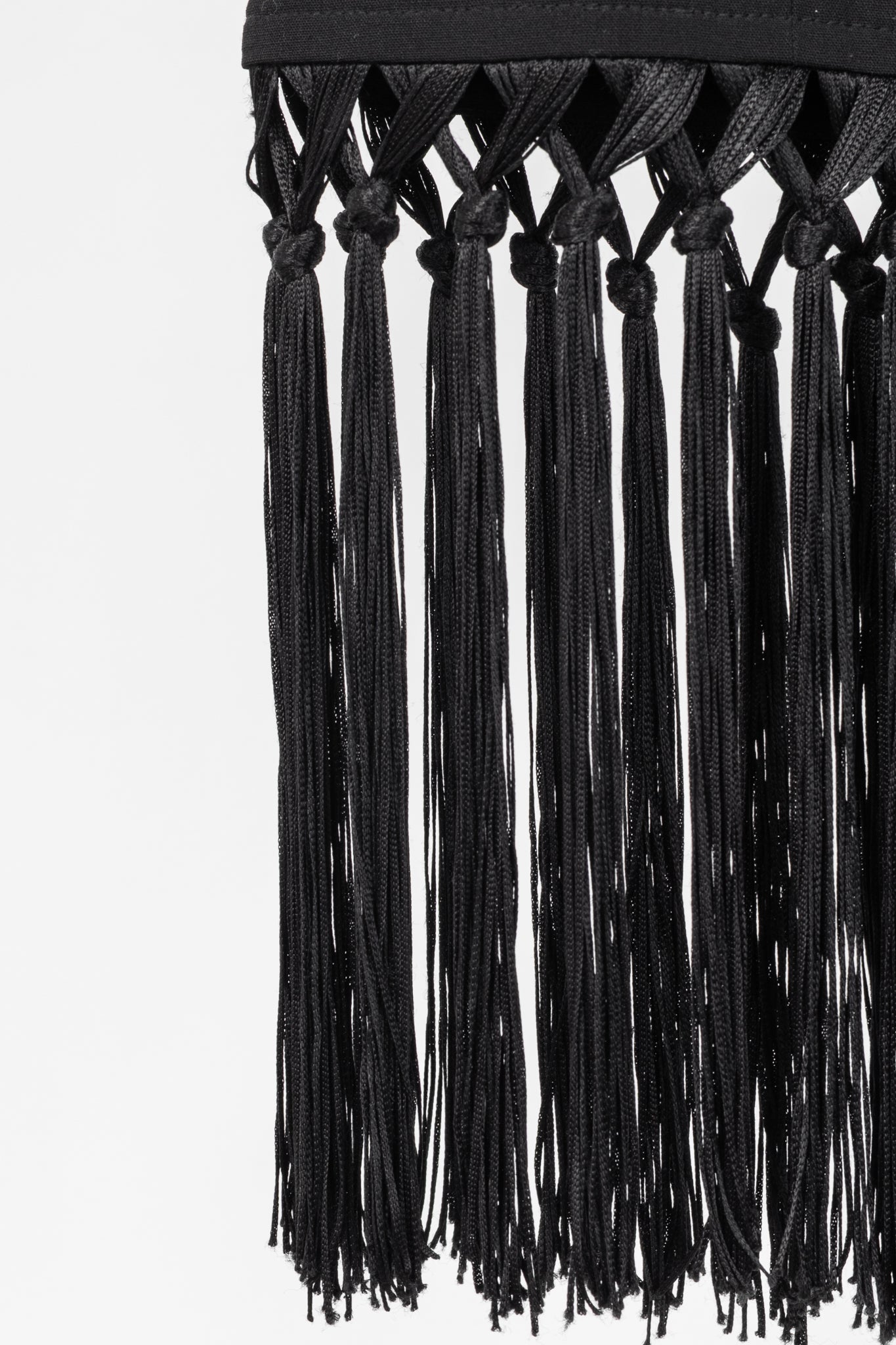 Escada Black Wool-Crepe Fringe-Hem Pencil Skirt
