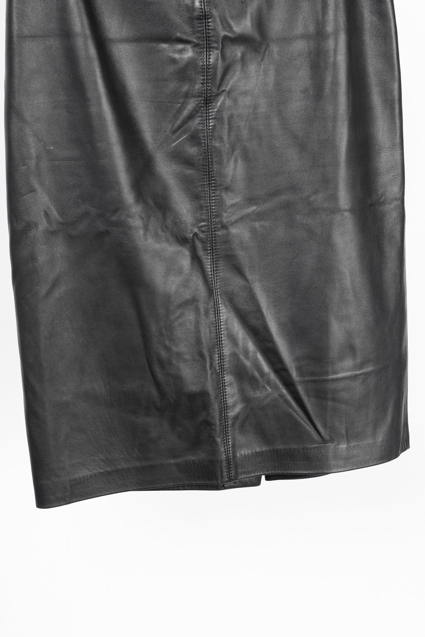 Escada Black Lamb-Leather Pencil Skirt