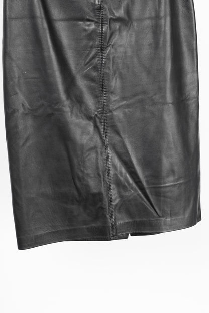 Escada Black Lamb-Leather Pencil Skirt