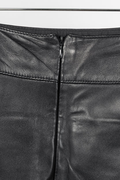 Escada Black Lamb-Leather Pencil Skirt