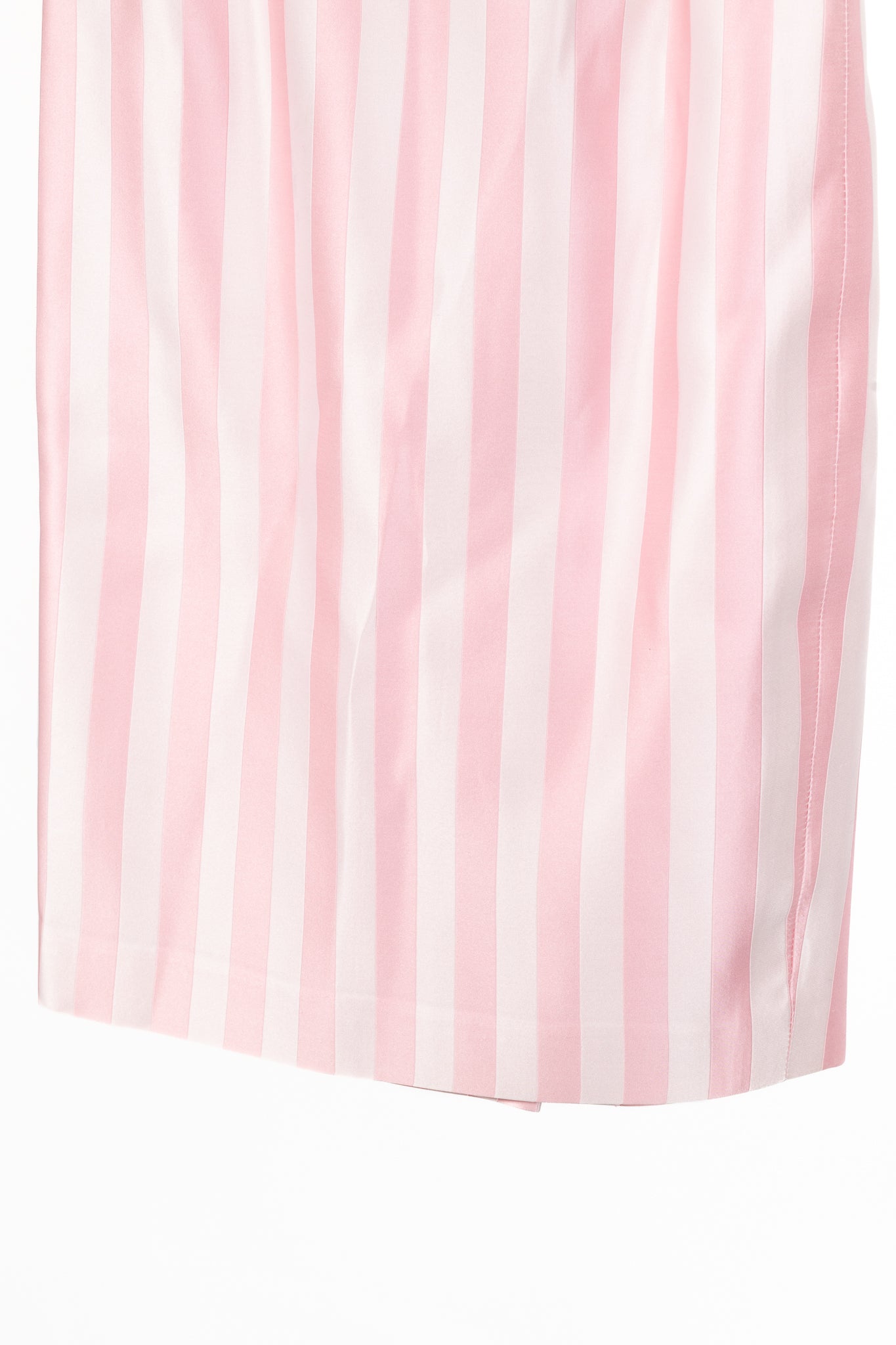 Escada Couture Pink-Striped Silk-Satin Pencil Skirt
