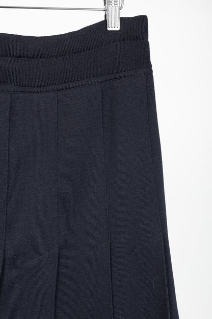Escada by Margaretha Ley Navy Wool-Knit Piped Sweater & Skirt Set
