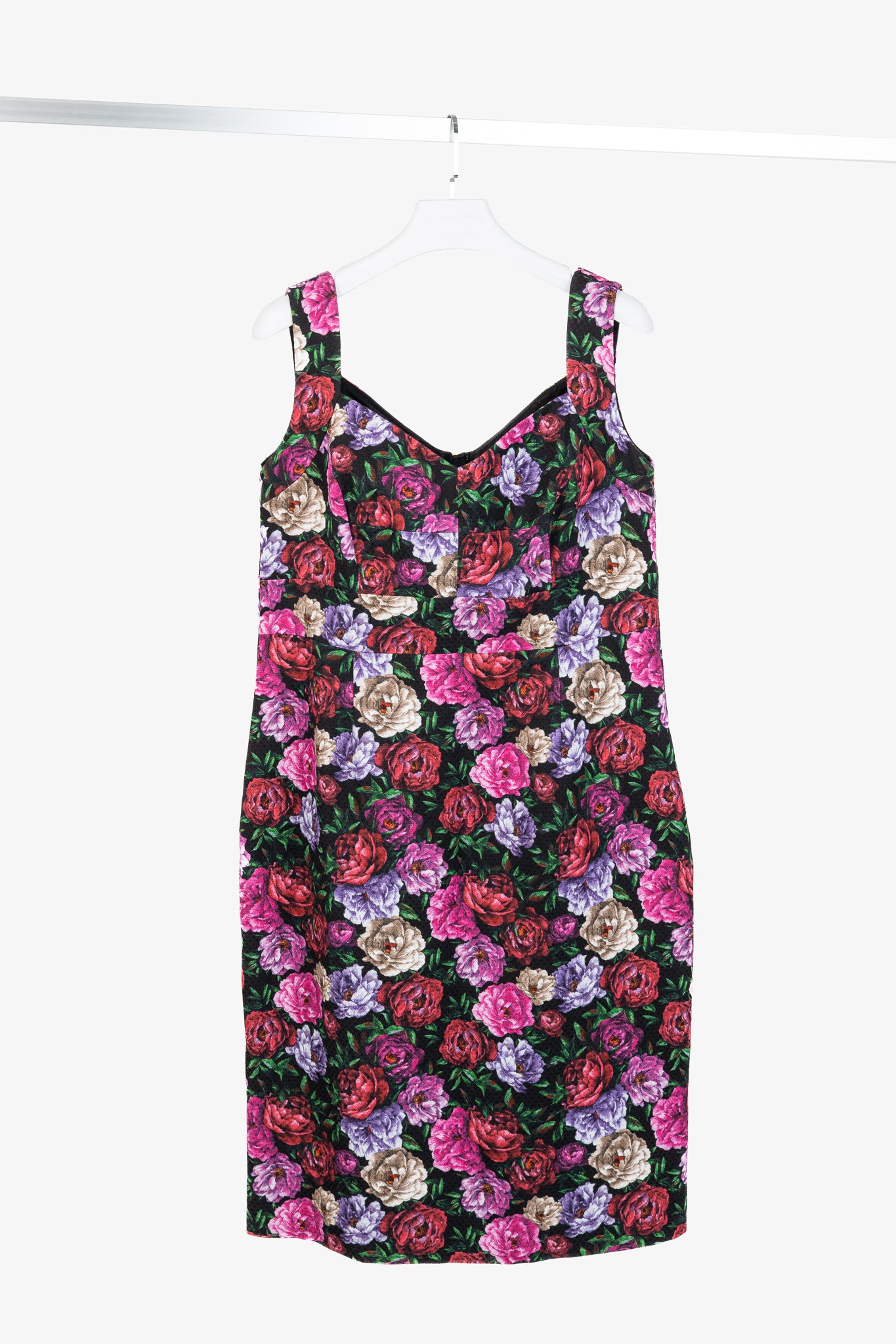 Escada Dinavia Fantasy Cotton Floral Sleeveless Dress