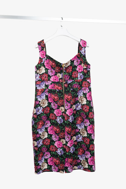 Escada Dinavia Fantasy Cotton Floral Sleeveless Dress