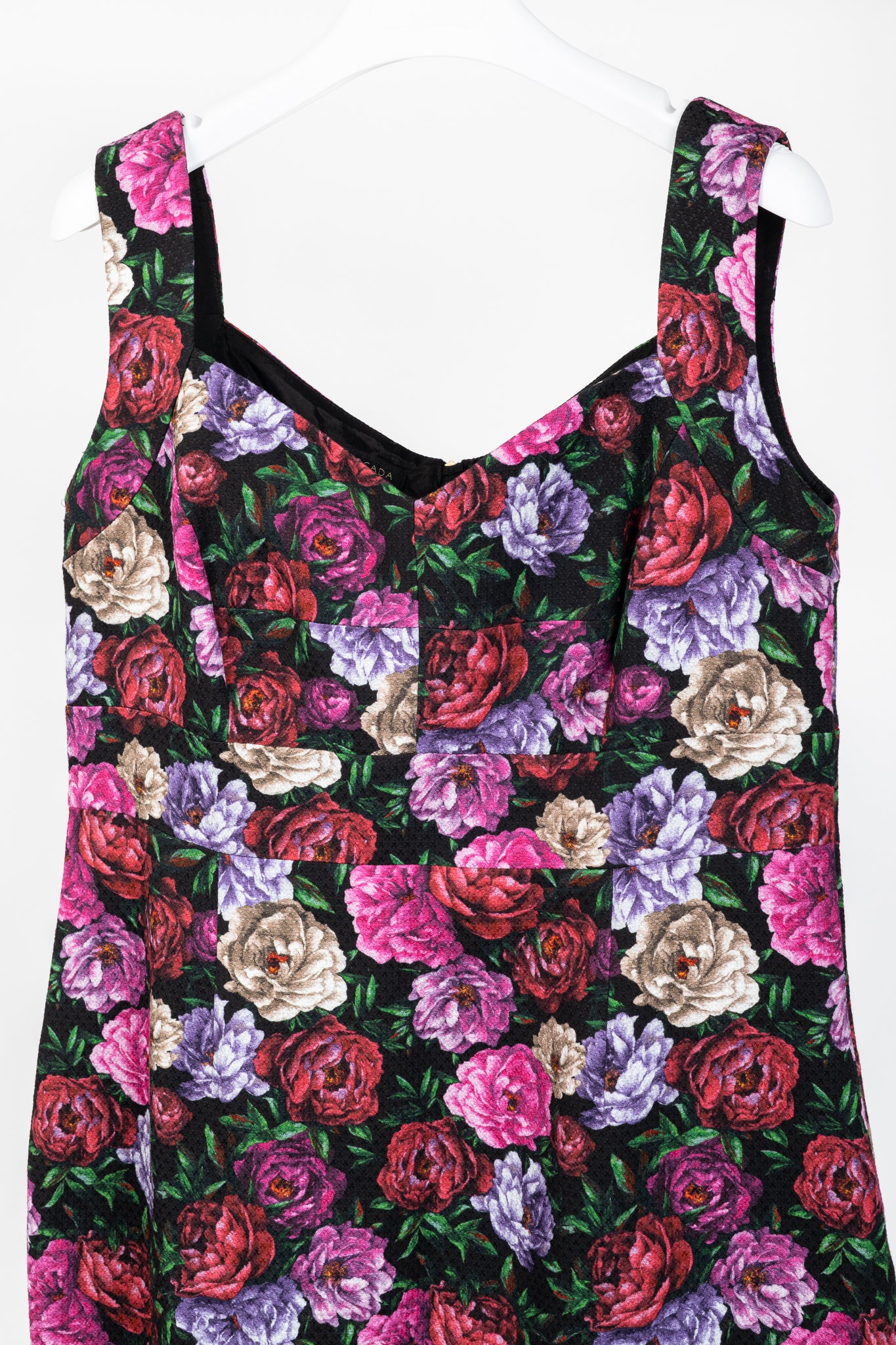 Escada Dinavia Fantasy Cotton Floral Sleeveless Dress