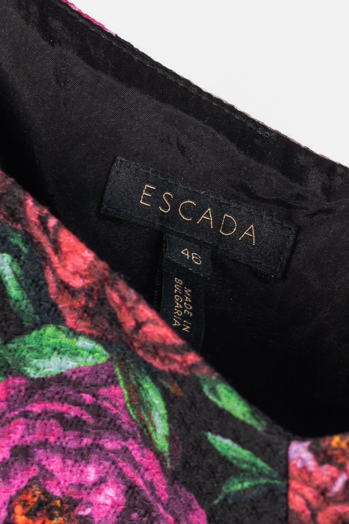 Escada Dinavia Fantasy Cotton Floral Sleeveless Dress