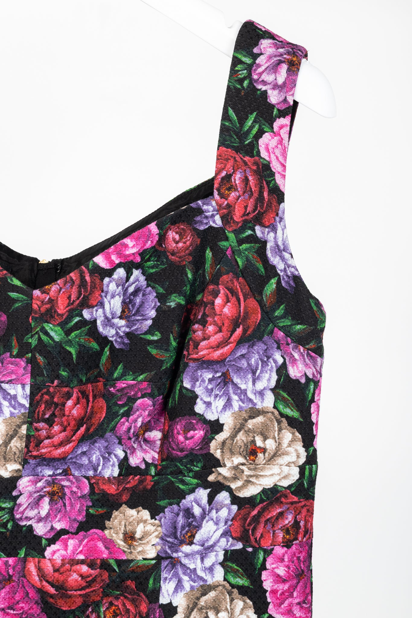 Escada Dinavia Fantasy Cotton Floral Sleeveless Dress