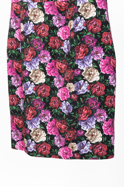 Escada Dinavia Fantasy Cotton Floral Sleeveless Dress