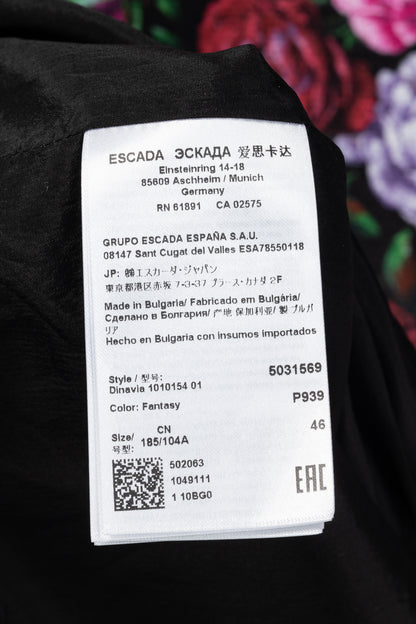 Escada Dinavia Fantasy Cotton Floral Sleeveless Dress