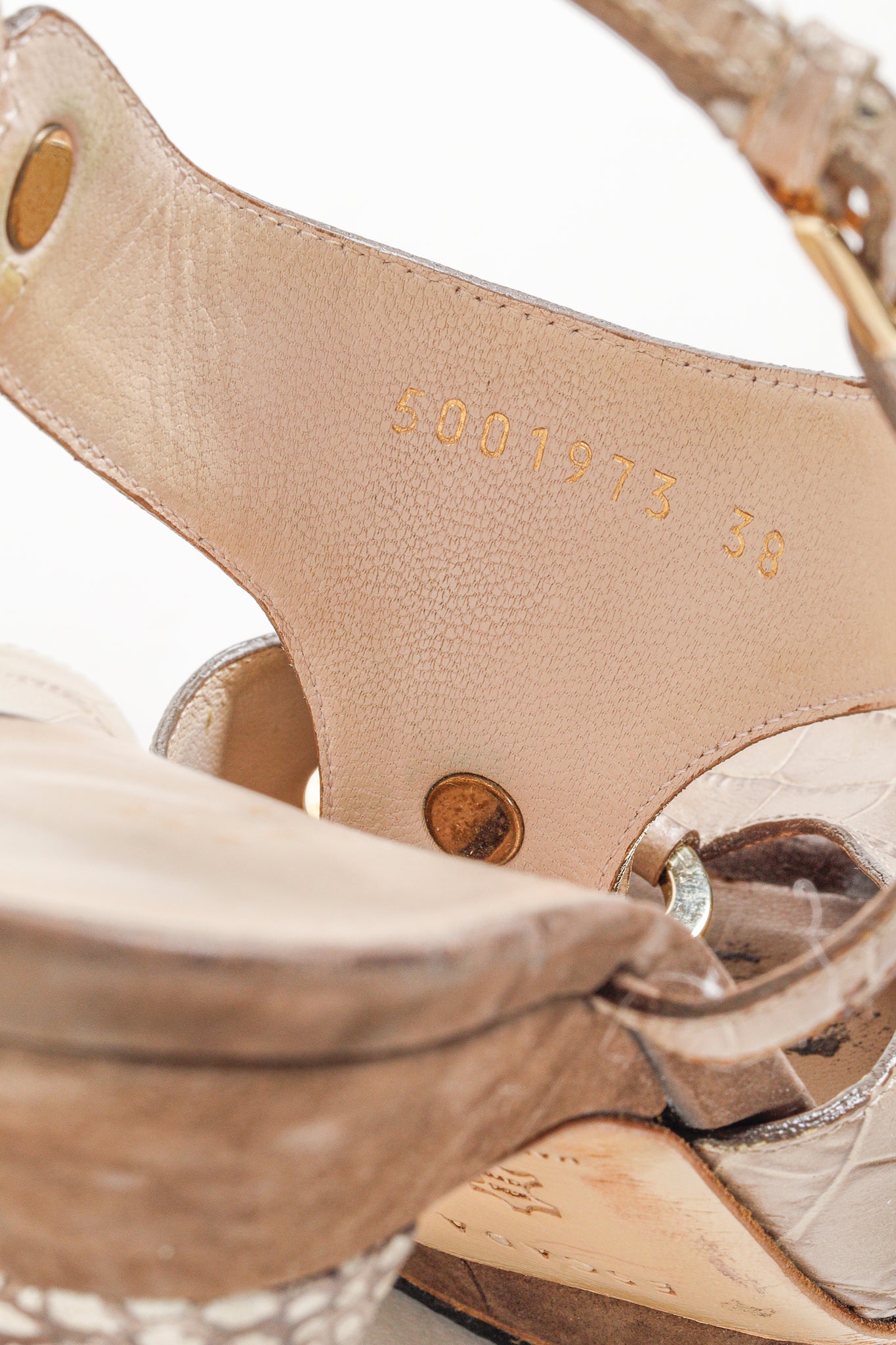 Escada SS/11 Embossed Leather Faux Croc Skin Pumps