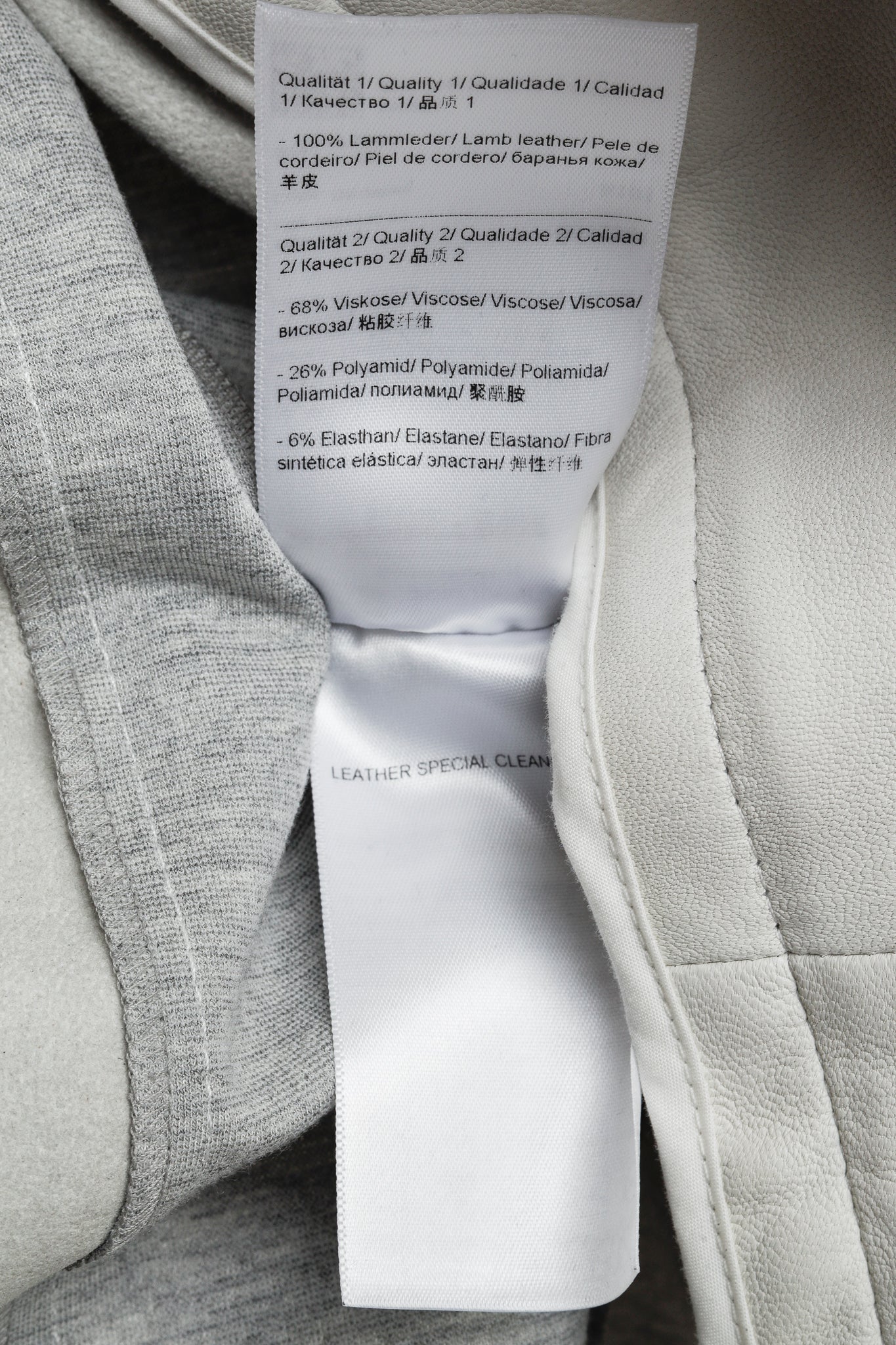 Escada Lilly Off-White Croc-Embossed Leather Panelled Jacket