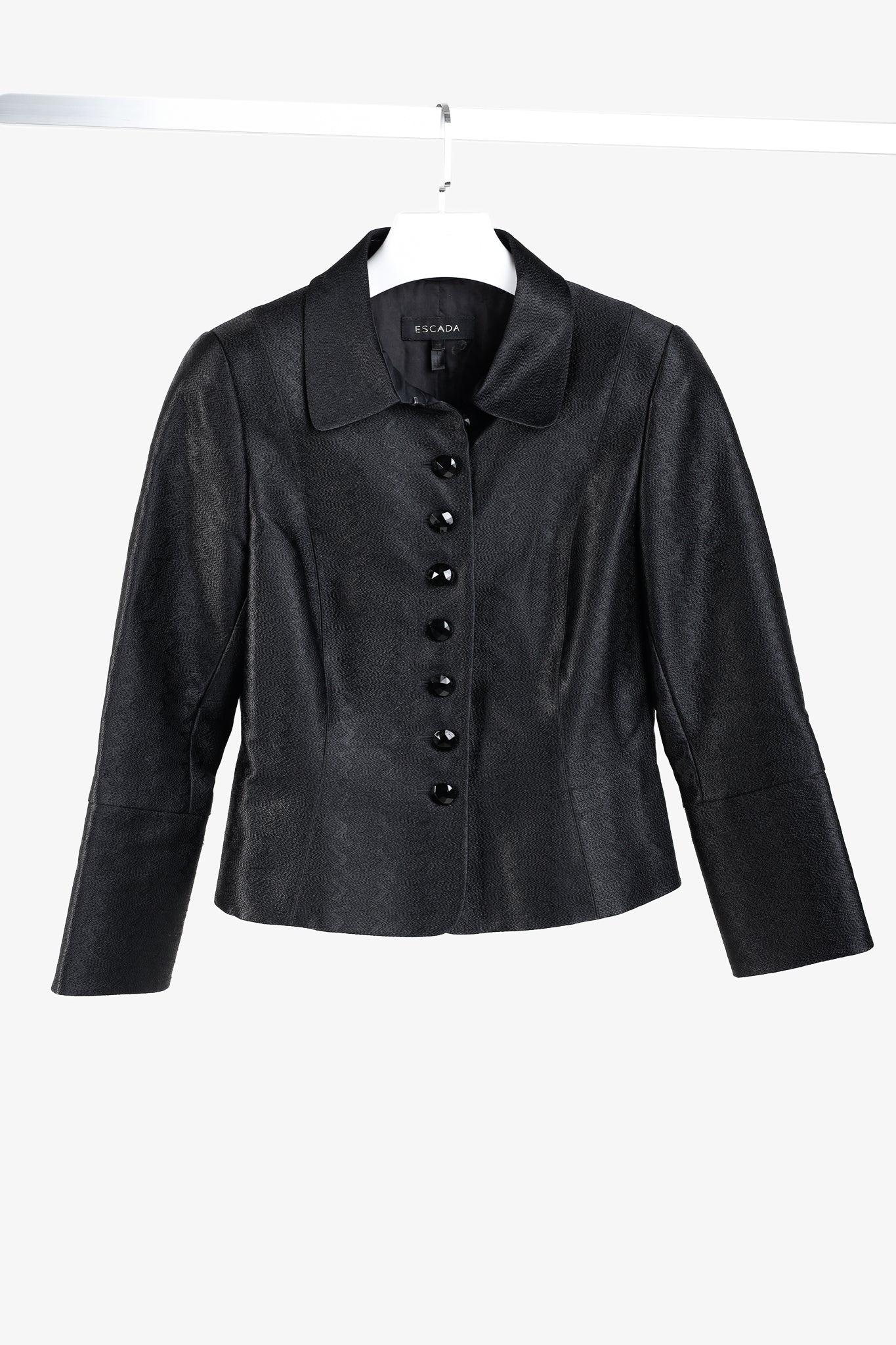 Escada Textured Black Tailored Jacket