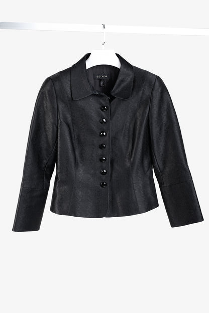 Escada Textured Black Tailored Jacket
