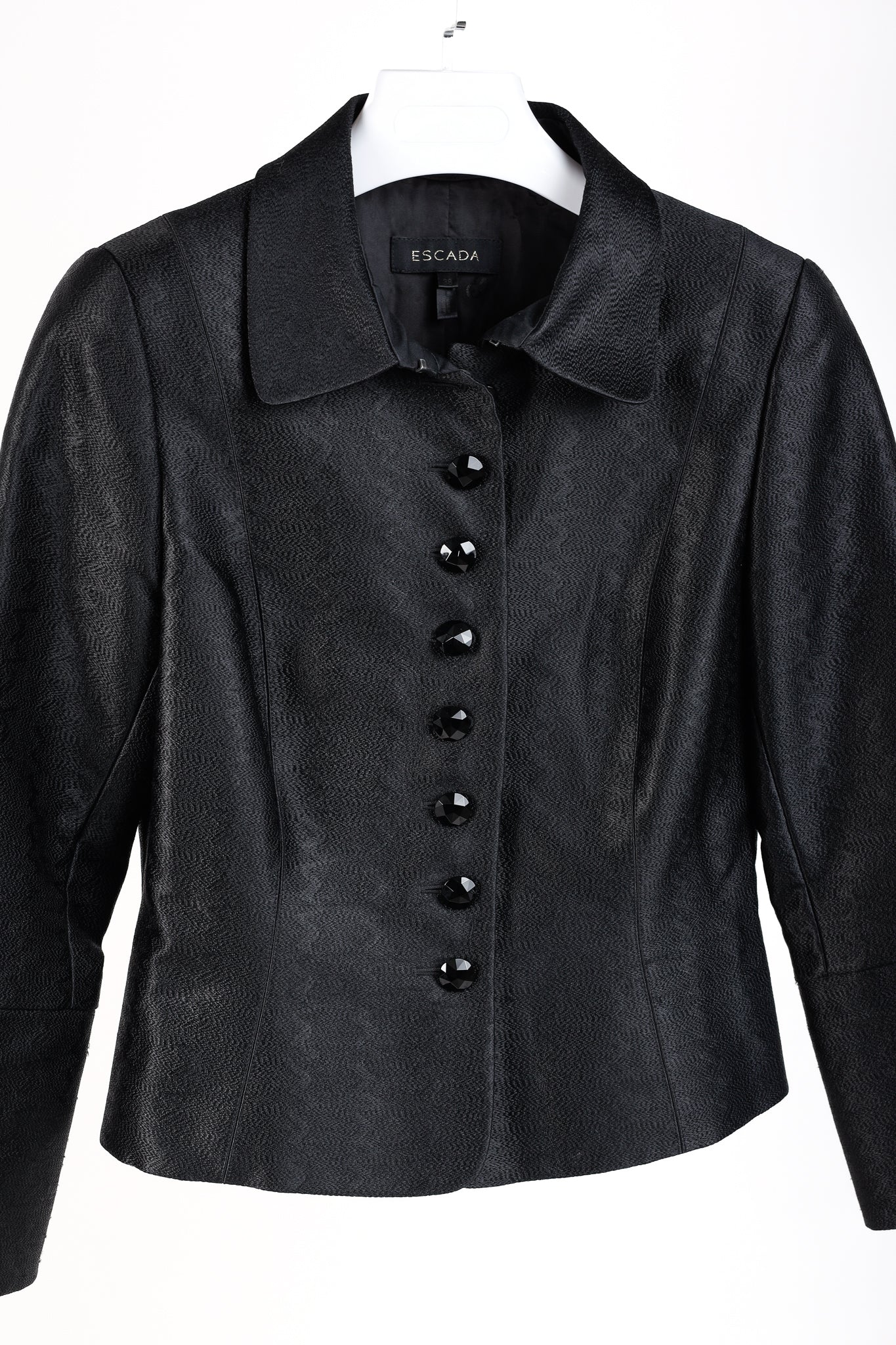Escada Textured Black Tailored Jacket