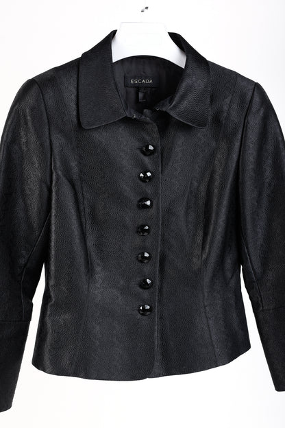 Escada Textured Black Tailored Jacket