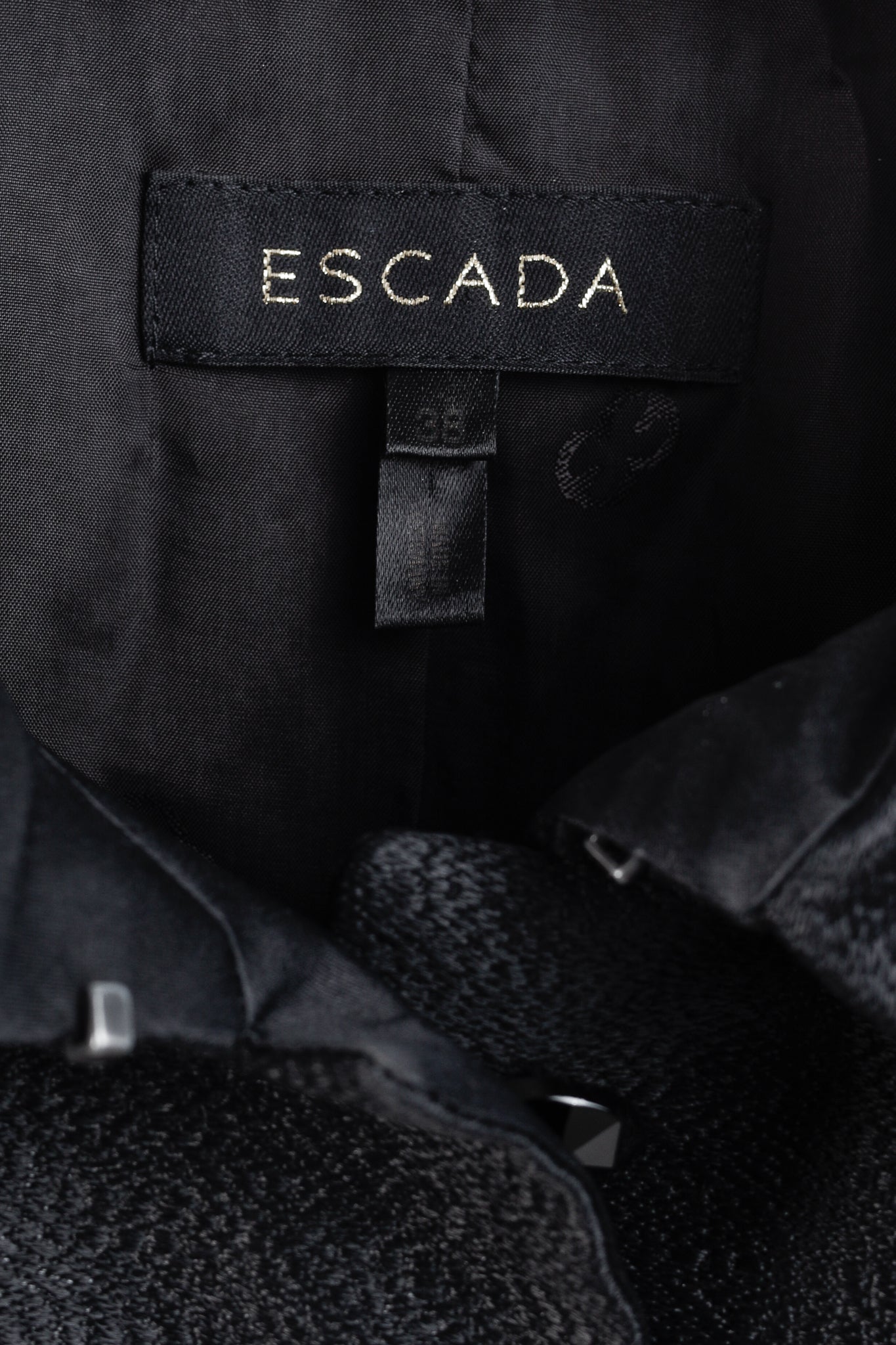 Escada Textured Black Tailored Jacket