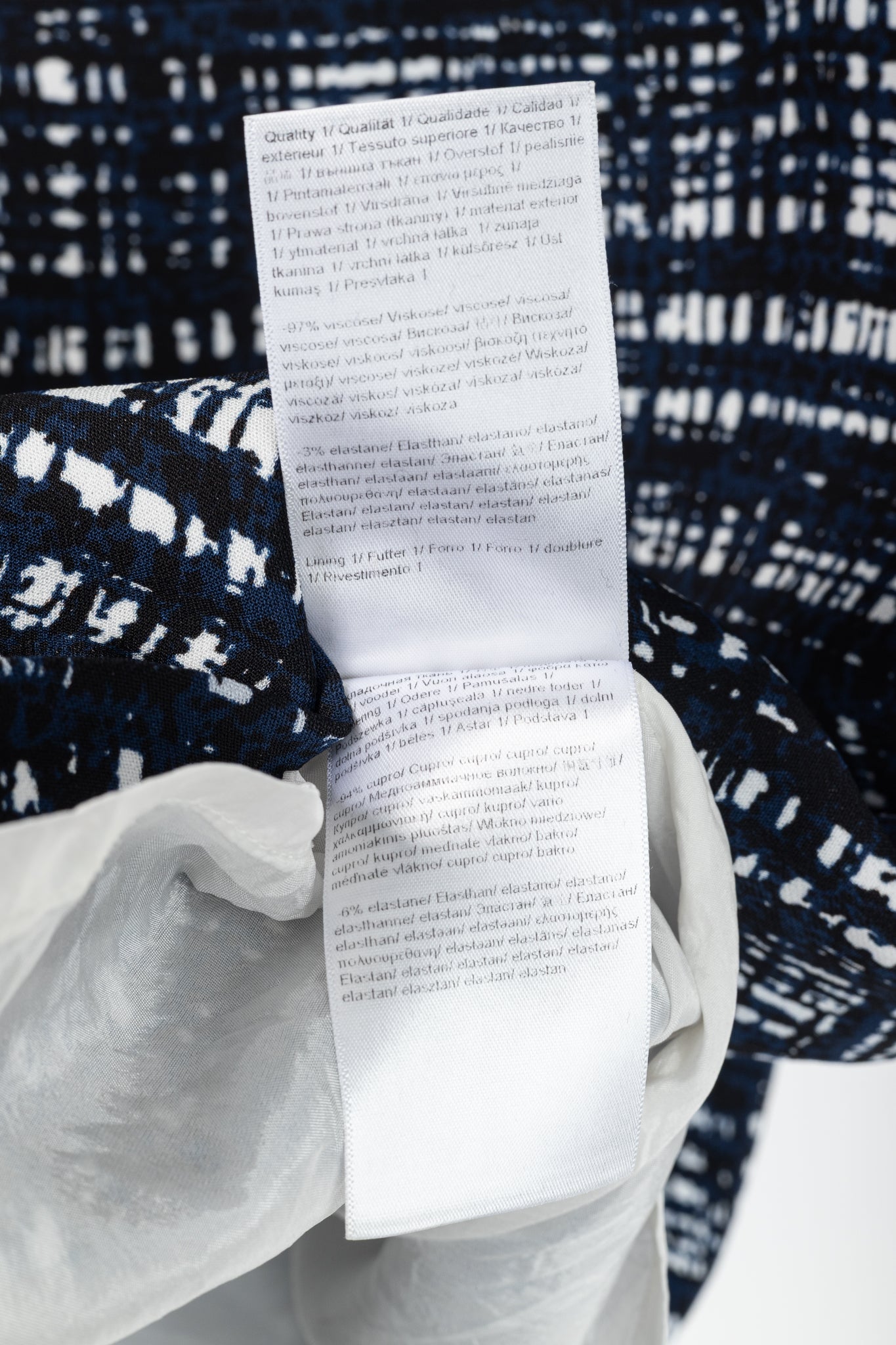 Escada Divatu "Open Miscellaneous" Navy Plaid Crepe Mini Dress