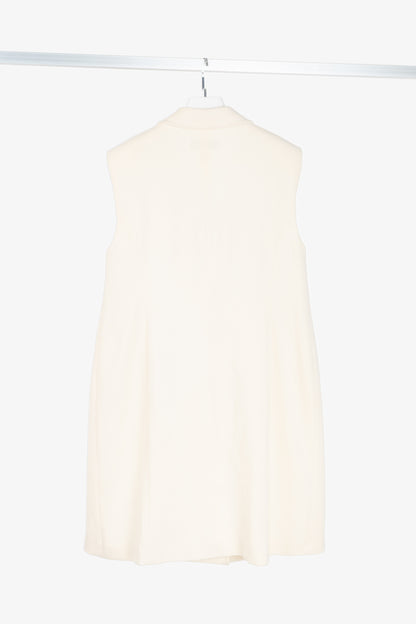 Escada Belliva Off-White Wool-Crepe Double-Breasted Waistcoat